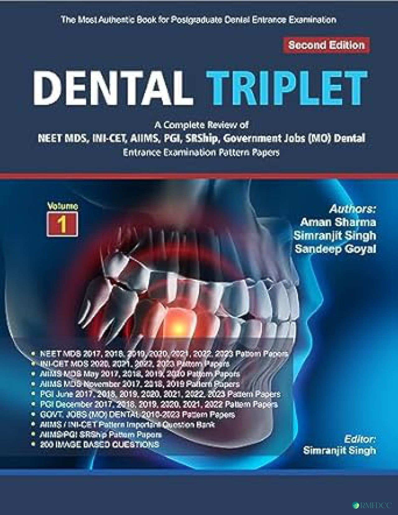 NEET MDS, INI-CET, AIIMS, PGI, SRShip, Government Jobs (MO) Dental Entrance Examination Papers
